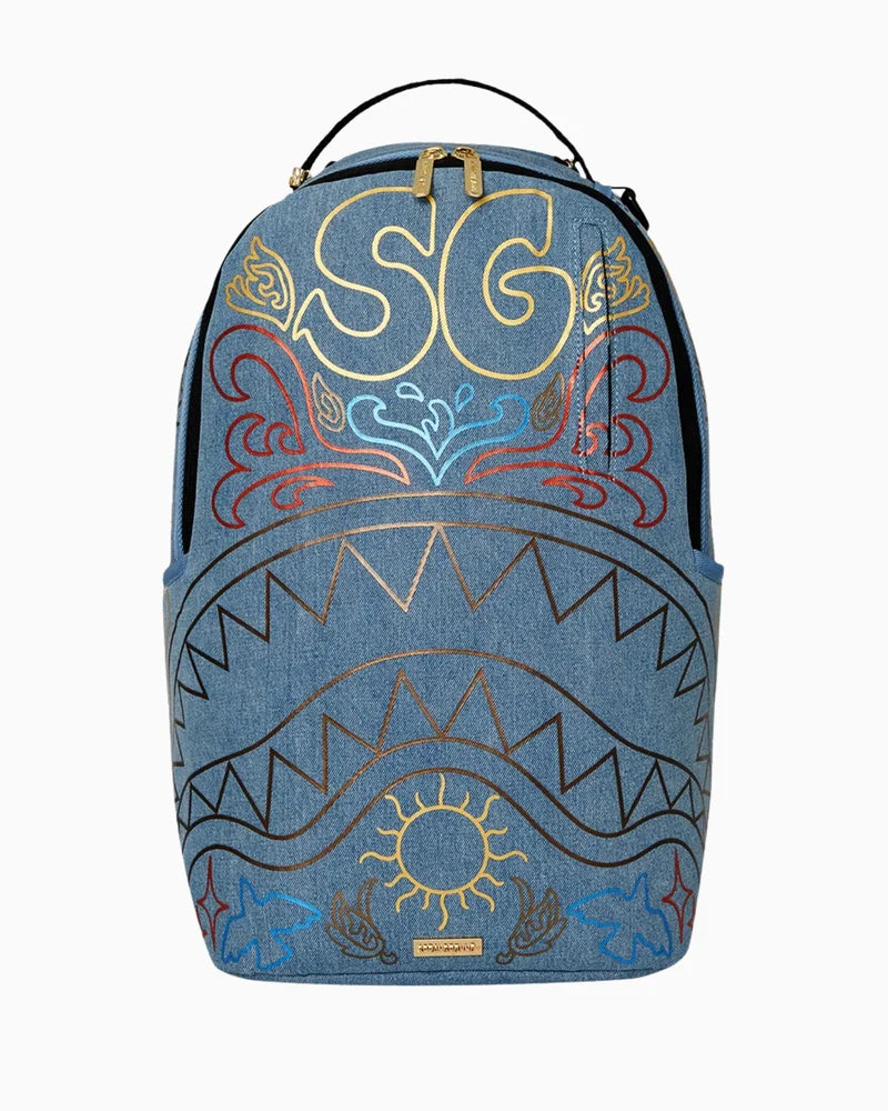 DENIM SHARK BITE BACKPACK