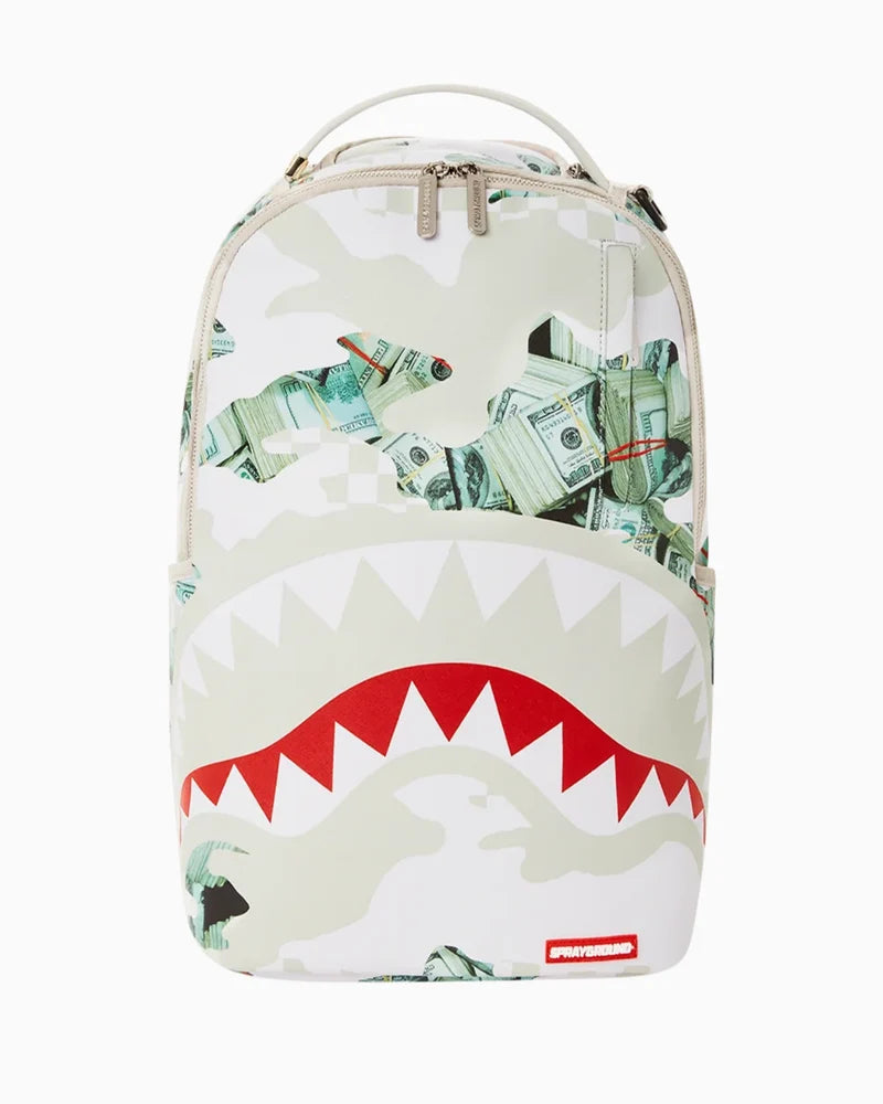 MONEY CAMO WHITE BACKPACK