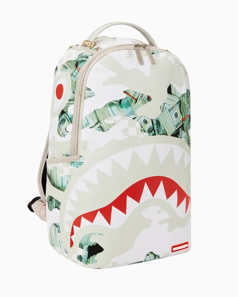 MONEY CAMO WHITE BACKPACK
