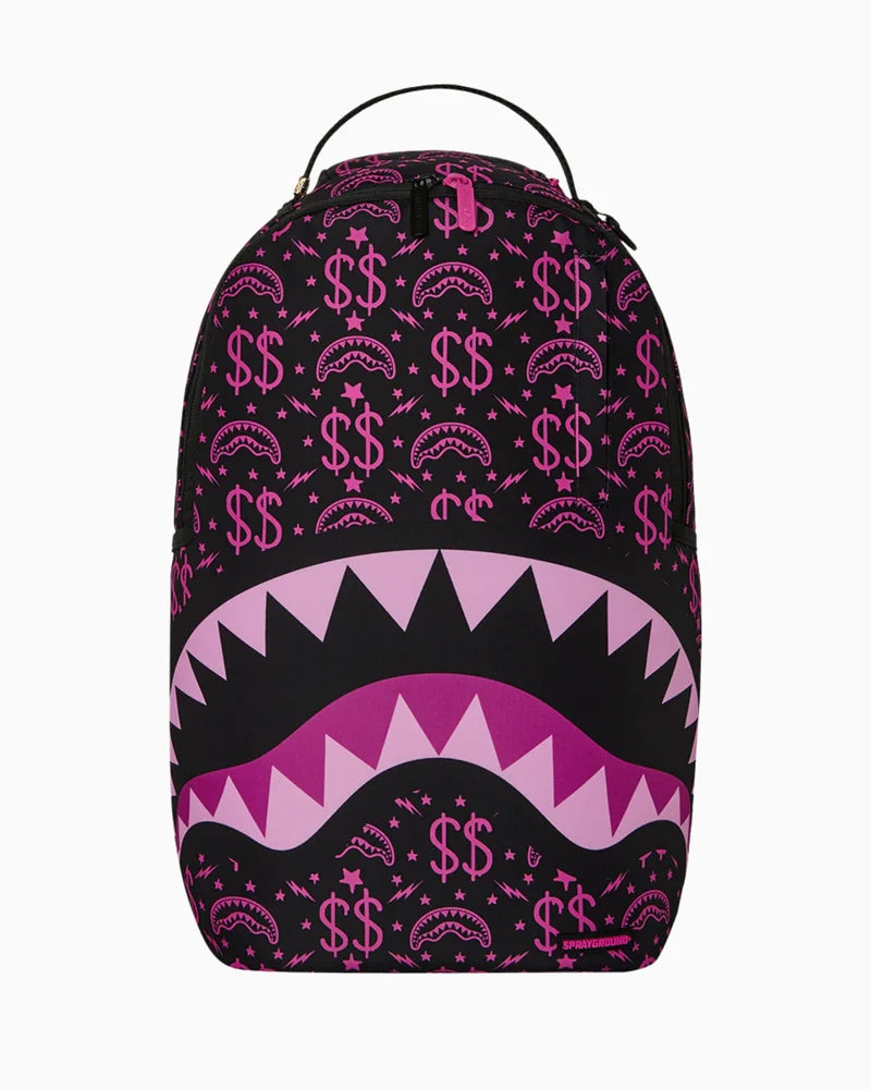 PINK SHARK MONOGRAM BACKPACK