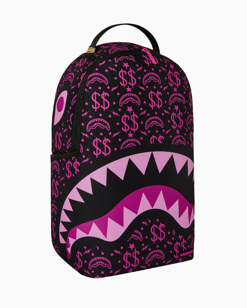 PINK SHARK MONOGRAM BACKPACK
